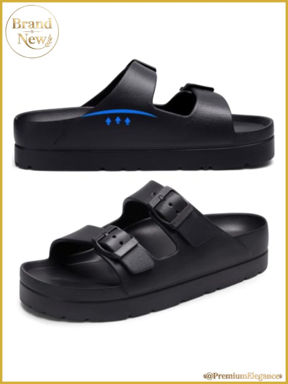 Platform Sandals with Arch Support Comfortable EVA Slides